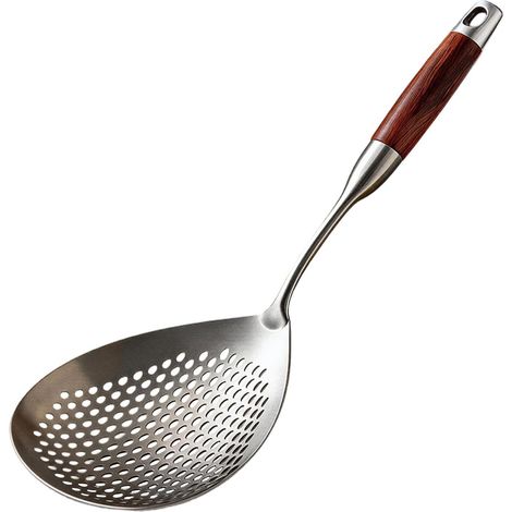 Louche Écumoire En Acier Inoxydable Anti-Brûlure 42,2 Cm De Longueur (1/5)