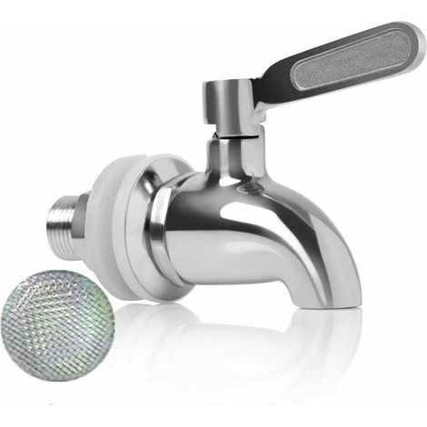 Remplacement de robinet de distributeur de boissons,Robinet de Tonneau du Vin et de la Bière ou de Boisson en Acier Inoxydable, Inusable,16mm Robinet de rechange pour distributeur (1/5)