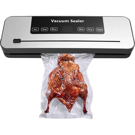 Machine à emballer sous vide, 6 en 1, avec affichage numérique LED, compte à rebours, programme de soudage, mode de scellage, riz, humide, sec pour tout type d'aliment (1/5)