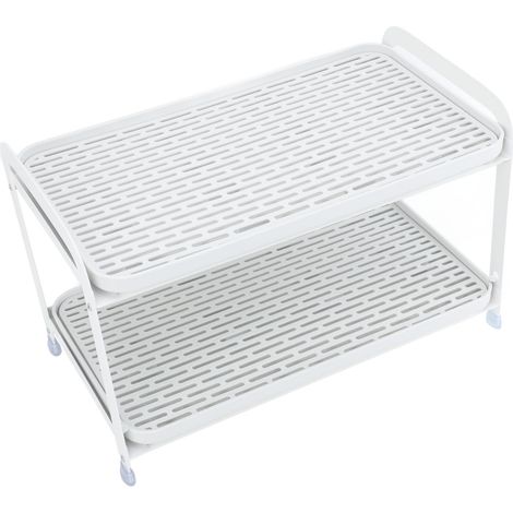 Organisateur de tasses à double couche, gain de place, plateau amovible, égouttoir à tasses pour la maison, grande taille
