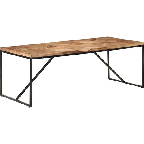 Maison Exclusive - Tavolo da Pranzo 200x90x76 cm Legno Massello di Acacia e Mango (1/5)