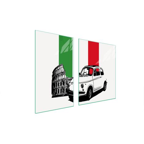 Assiette en verre et planche à découper 100x52 voiture (1/5)