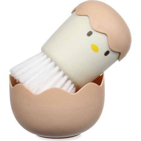 Brosse de nettoyage pour œufs de poule, outil de nettoyage mignon en forme de poussin pour incubateurs et entretien des œufs, brosse à poils doux pour un nettoyage délicat (1/5)