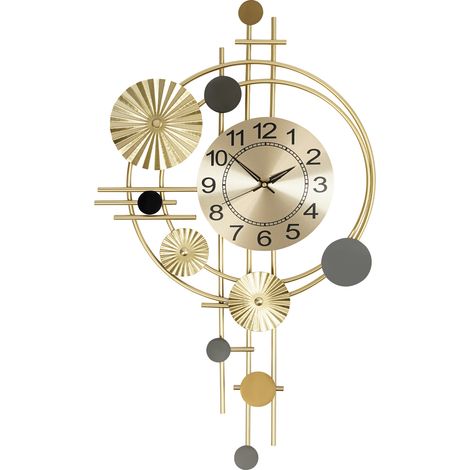 Grand Horloge Murale Métal Numérique D'intérieur Mur Regarder Sourdine Design Moderne Décoration pour Salon Chambre Salle à Manger Cuisine Bureau (1/5)