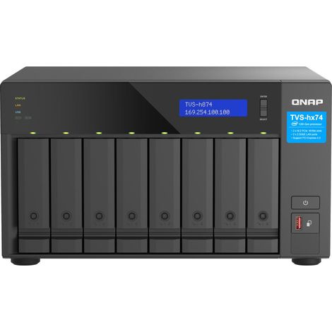 QNAP TVS-H874T-I7-32G server NAS e di archiviazione Tower Collegamento ethernet LAN Nero (1/4)