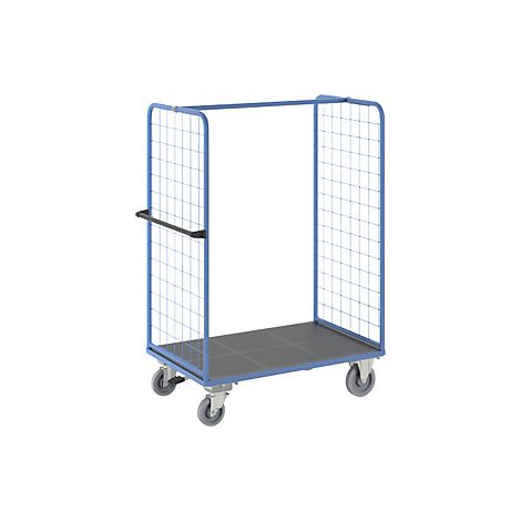 eurokraft pro  Carrello a ripiani con sponde grigliate  con