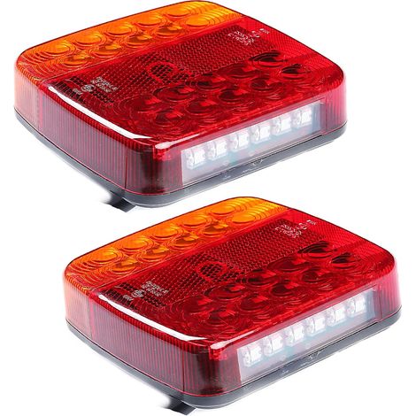 2x Feux Arrière de Remorque Led 12V 5Fonctions Etanche Feu Arrière LED pour Remorque Camion Tracteur (1/5)