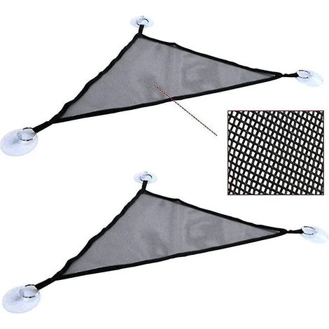 2 hamacs en filet pour reptiles, noir, 33 x 33 x 48 cm, nylon, avec ventouses (1/5)