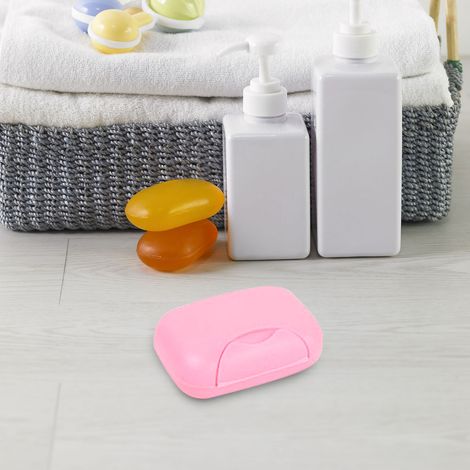 Boîte à savon de voyage portable, élégante et créative, étanche à l'eau et à l'air, sans fuite, avec couvercle et serrure, boîte à savon rose personnalisée. (1/5)