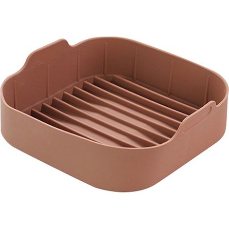 Panier en silicone pour friteuse à air chaud, remplacement pour les doublures en papier, panier carré en silicone pour friteuse à air chaud, bol en silicone pour accessoires de four à friteuse à air c (1/5)
