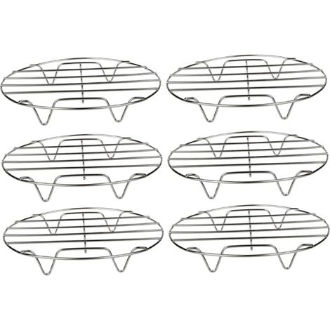 6 Pièces Insert De Vapeur Marmite à Vapeur Panier à Vapeur Support Rond De Banderole Plateau Vapeur Rond Cuiseur à Vapeur Insert Vapeur Pour Marmite Bateau à Vapeur Grands Pieds (1/5)