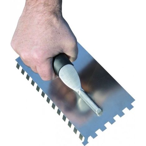 SOFOP TALIAPLAST - Platoir à colle inox 28x12 monture alu dents 8x8mm /45°