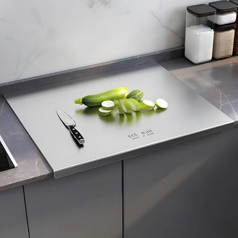 Planche a Decouper 316 Inox,Plaque Inox Cuisine,Plan de Travail Inox,Protege Plan de Travail Cuisine,Grande Planche a Decouper Pour la Cuisine,Bar,Restaurant - 40 30cm) (1/4)