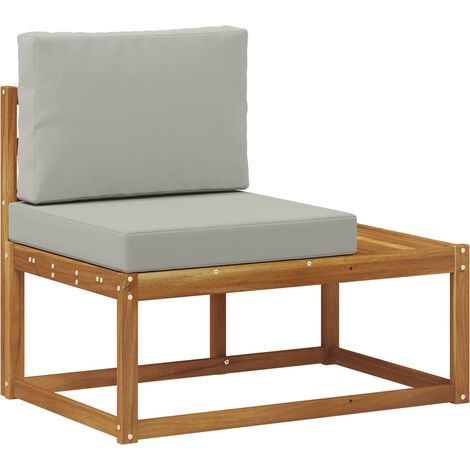 Outdoor End Sofa Natural 91 x 63 x 73 cm Solid Acacia Wood vidaXL
