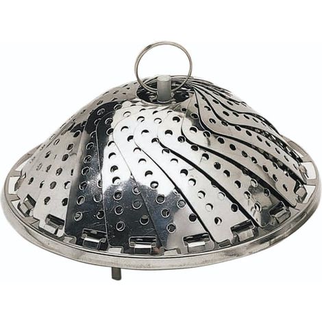 KitchenCraft - de Cestello per la cottura a vapore di pentole e padelle con design pieghevole, acciaio inox, 23 cm