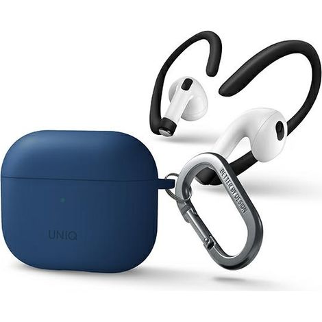 Uniq Nexo AirPods 3. Generation Hülle + Ohrhaken Silikon Blau (1/5)
