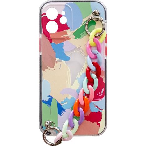 Custodia flessibile in gel Color Chain Case con ciondolo a catena per iPhone 8 Plus / iPhone 7 Plus multicolore (1/5)