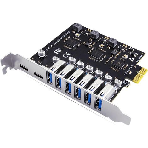 8-Port USB 3.2 PCI für Express-Adapterkarte Typ C PCI-E Erweiterung PCIE USB 3.2