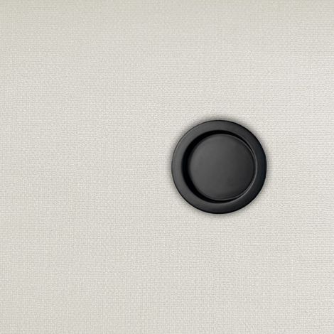 Poignée cuvette encastrée ronde noire avec tire-doigt pour porte coulissante - Reivilo (1/4)