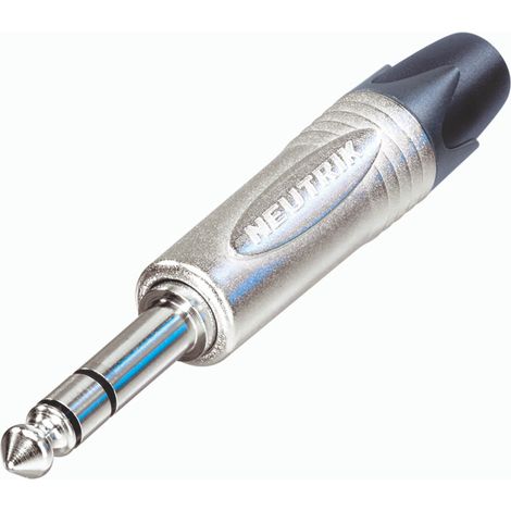 Neutrik Jack Plug, 6.35MM, Estéreo, recto, Nkl
