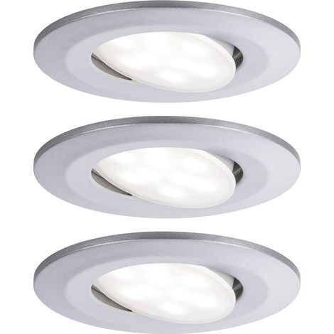 Paulmann Calla LED-Bad-Einbauleuchte 3er Set 19.5 W IP65 Chrom (matt) (1/5)