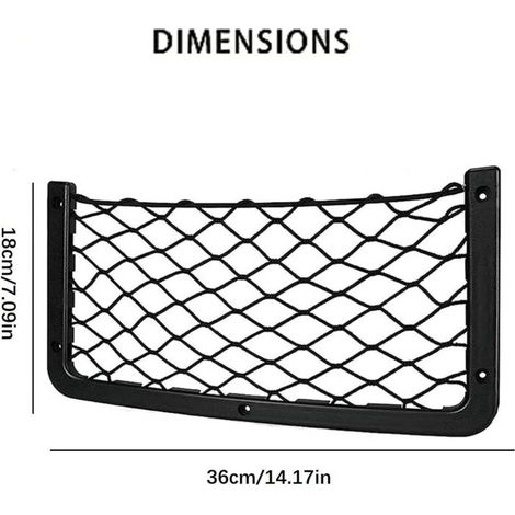 3 PCS Filet Rangement pour Voiture. Organisateurs Rangement Coffre 36 x 18 CM (Filet élastique). Multifonctionnel Sac Pocket Organizer de Voiture pour Ustensiles. Camping-Cars. Bateaux. Maison (1/5)