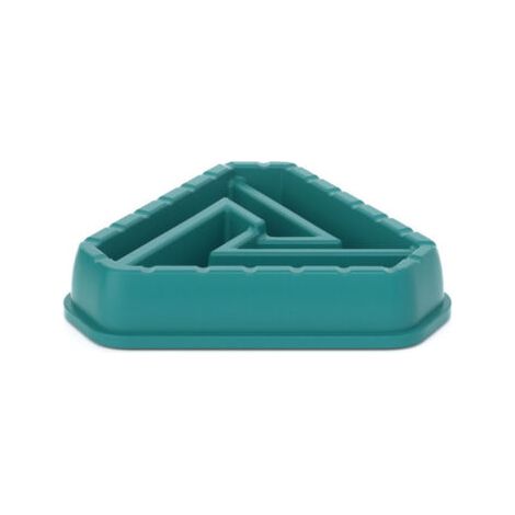BUNTHAUS Bol pour animaux de compagnie en plastique antidrapant triangle slow food anti touffement slow food bowl(vert foncé) (1/5)