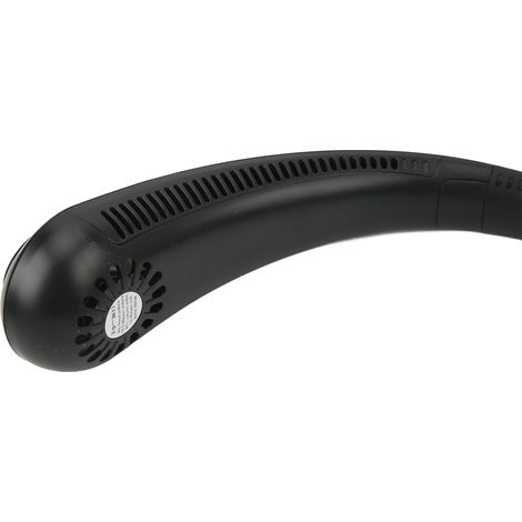 Ventilateur de cou portable USB, ultra silencieux, réglable, sans pales, avec un flux d'air puissant pour l'été (noir) (1/5)
