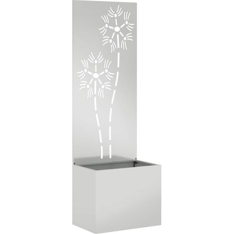 Garten Sichtschutz-Leinwand Silber 50 x 150 cm Verzinkter Stahl