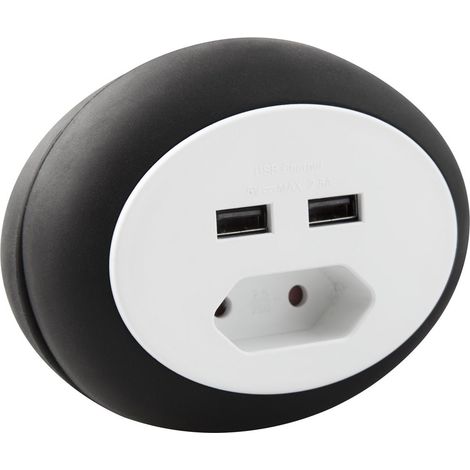 Rallonge de voyage Onlex 230v + 2 câbles USB 1,4 m