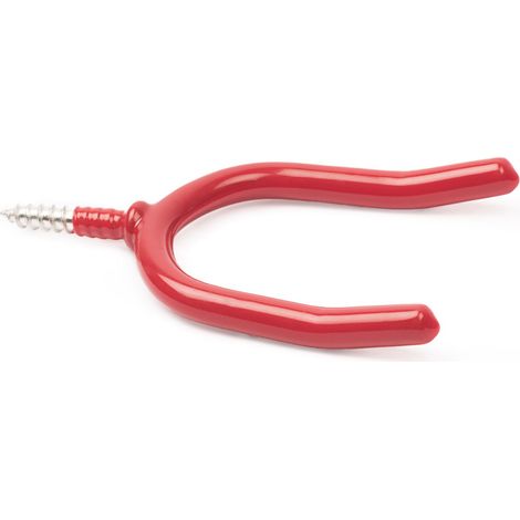 Gancho Multiusos Doble para Colgar en Pared  Fabricado en Acero  Acabado en Rojo  Gran Capacidad de Carga  Medidas 5311100 mm  Sistema de Fijación Colgable  1 Unidad - (1/3)