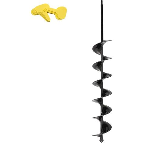 Tarière À Vis - 8 cm De Diamètre - 60 cm De Longueur - Pour Sols Rocailleux Et Durs - 1 Pièce (1/5)