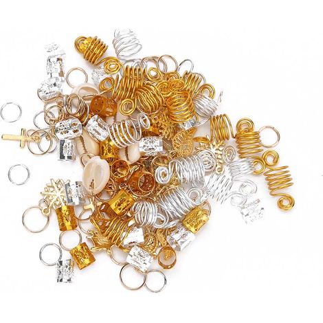 120 Ringe für Dreadlock-Zöpfe, dekorative Haarperlen, modisches Haaraccessoire (1/5)