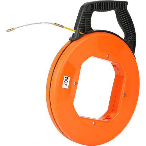 Bande de poisson en fibre de verre non conductrice, 30m, outil de traction de fil en bobine, extracteur de câble électrique