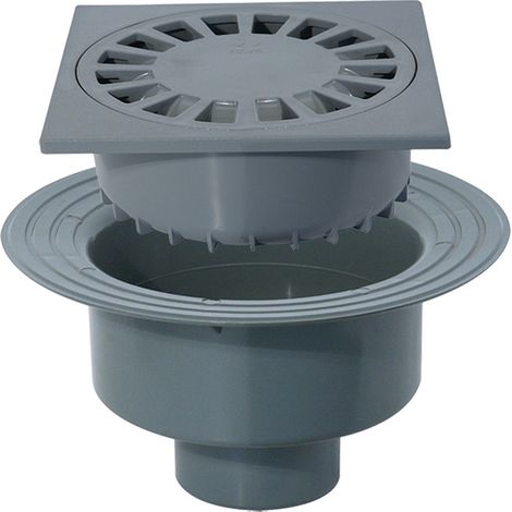 Caldereta sifónica con salida vertical S-247P - RIUVERT Medidas: 250x250 - Ø110 mm