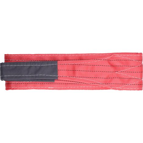 Sangle de levage ronde rouge polyester, capacité 11023 lb, longueur 6,56 pi, élingue sans fin robuste pour manutention lourde (1/5)