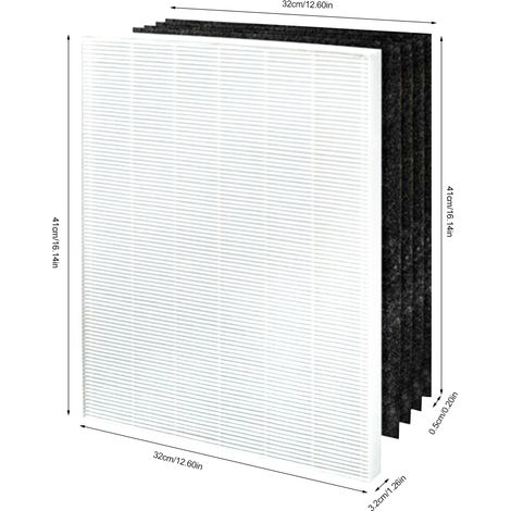 Filter pour purificateur d'air avec 4 cotons de carbone actif pour Winix 115115, compatible PlasmaWave 5300/6300, installation facile. (1/5)