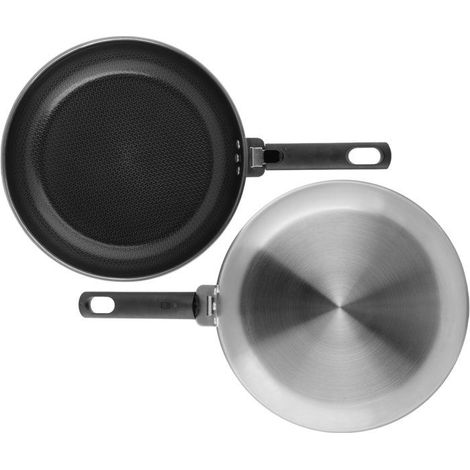 Padelle - COSY & TRENDY - Set Eleganza 2 - 24+28 cm - Nero - Alluminio riciclato - Tutti i fuochi (1/4)