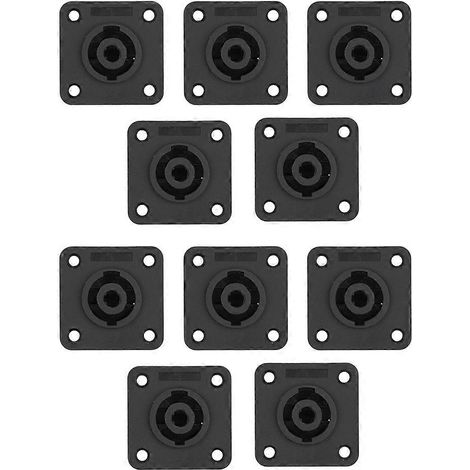 10PCS Connecteur Femelle 4 Broches Prise Jack NL4 Puissance Audio (1/5)