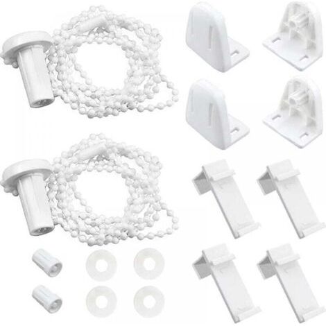 2er Set Rollomechanik, Rollozubehör, Rollobefestigung, Rolloreparaturset, Ersatzbefestigung für 17mm Rollo