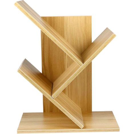 1 Massivholzregal, 3-stufiges Baumdesign, platzsparend, für Homeoffice oder Schule (1/5)