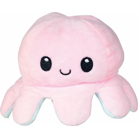 Peluche pieuvre double face : 19 cm