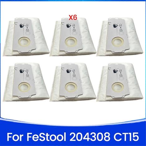 Packung mit 6 Mini/Midi CT 204308 Filterstaubbeuteln für FeStool (1/5)