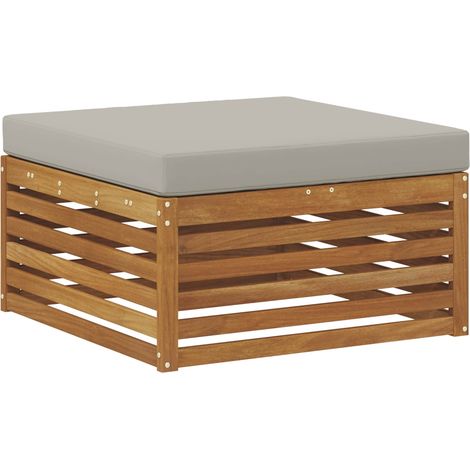 Outdoor-Fußhocker Massivholz Akazie Natur vidaXL