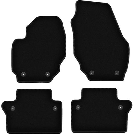 Tapis de sol BASIC en velours noir pour : Volvo S80 II berline (2006-2016) (1/5)