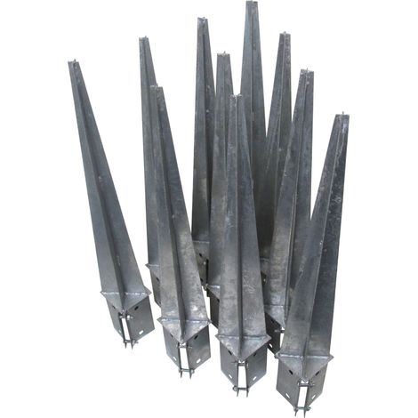 Galvanised Fence Post Spike Support 100MM Bolt Grip X10 (Fencing Base Shoe Foot) (1/5)