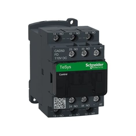 Contattore ausiliario TeSys CAD50 - 5NO - - 10 A - 110 V CC - CAD50FD (1/2)
