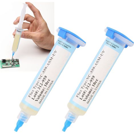 NC-559-ASM-UV Flux/Pâte à souder de qualité supérieure, Flux de soudage BGA/Pâte à souder de retouche, Flux de soudage en seringue vendu en paquets (deux par paquet) (1/5)