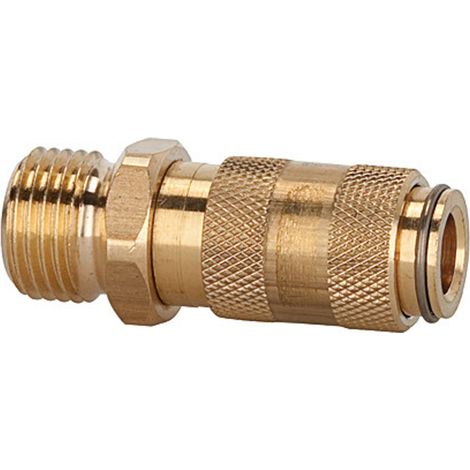 Riegler Schnellverschlusskupplung NW 2,7, Messing blank, G 1/8 AG (1/3)