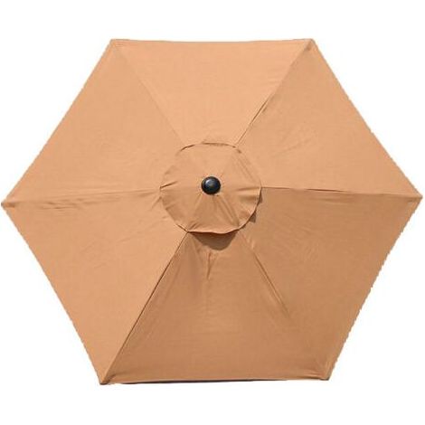 Auvent de rechange pour parasol de terrasse à 6 baleines, auvent de parasol d'extérieur à 6 baleines, housse de rechange pour parasol de jardin, de jardin, de plage (1/3)